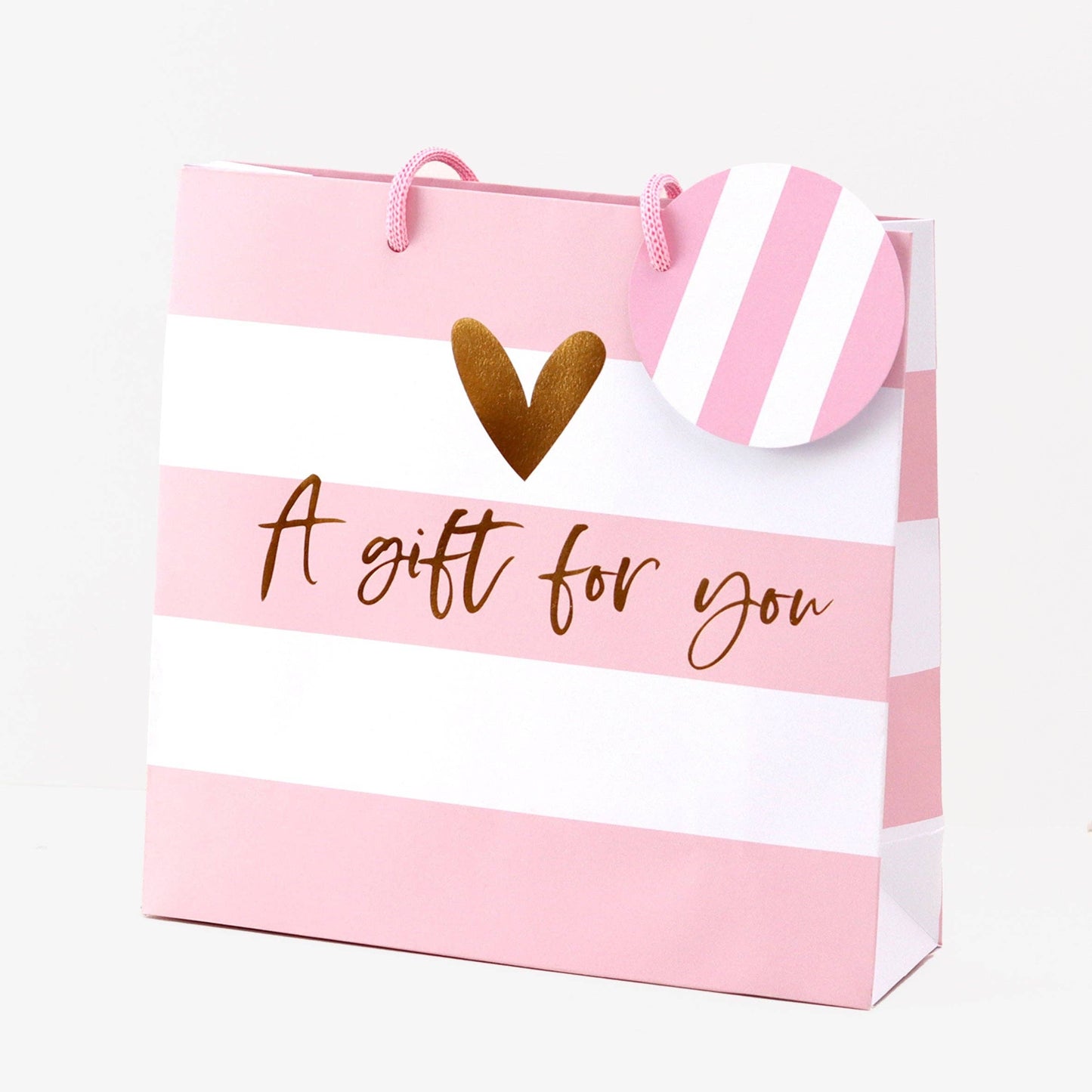 Pink Stripe Medium Gift Bag