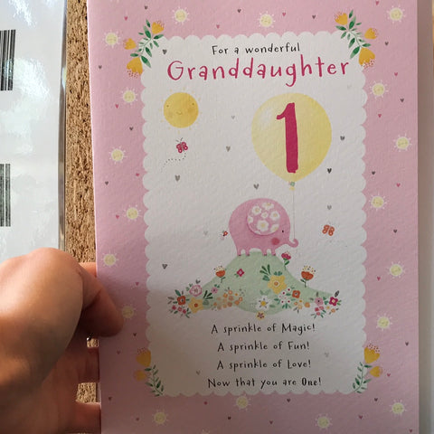 Age Relations - Granddaughter 1st Birthday