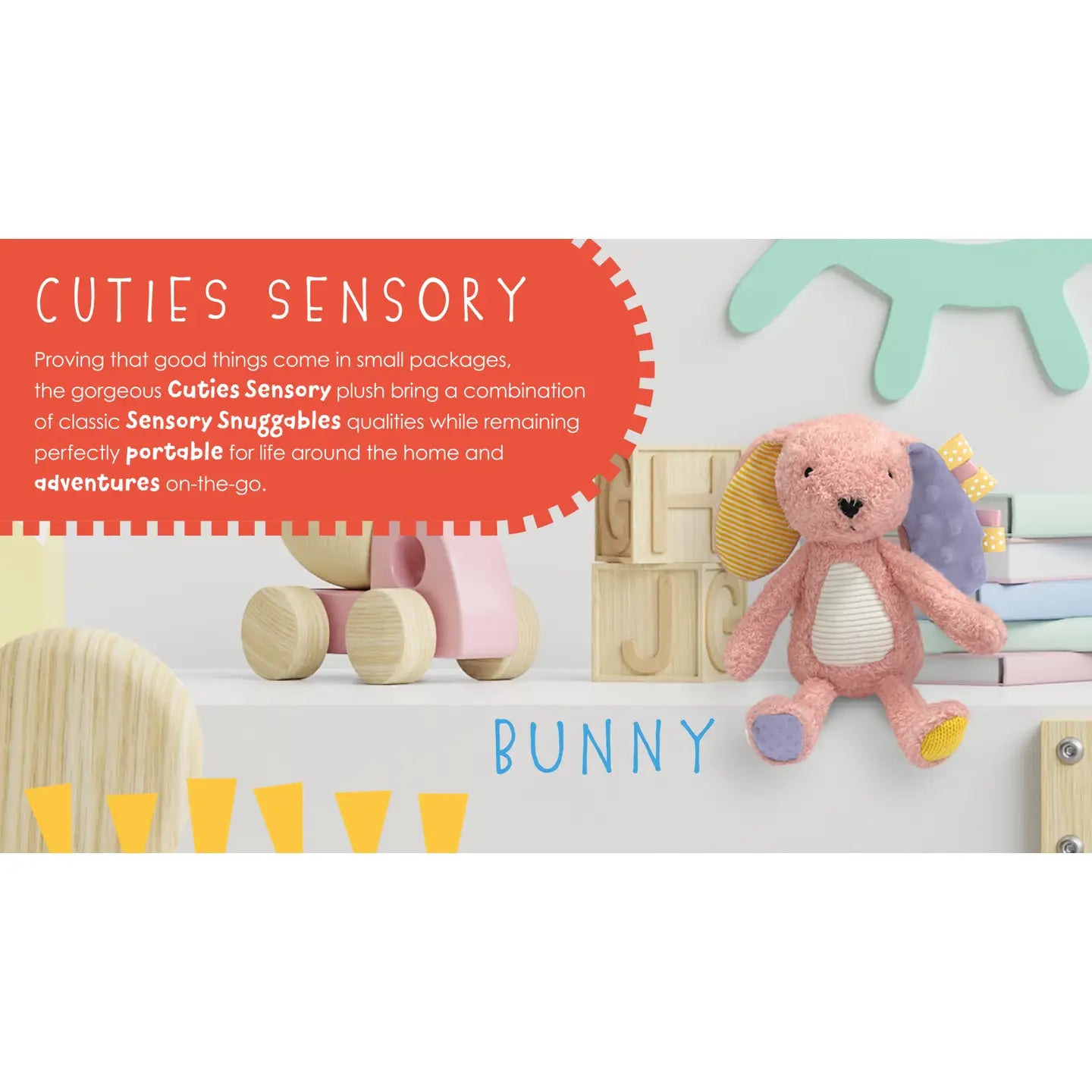 Sensory Snuggables Small Plush Rabbit