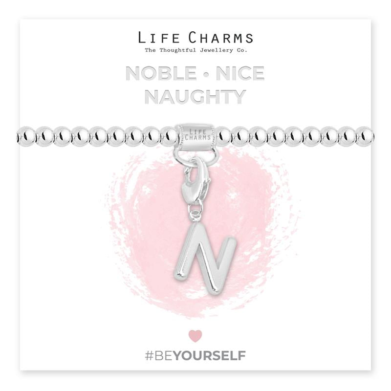Initial Charm Bracelet - N