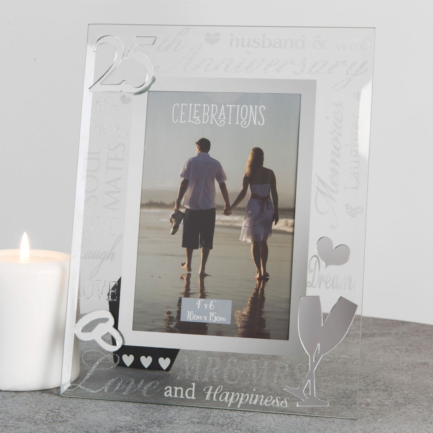 Mirror 3D Words Frame - Anniversary