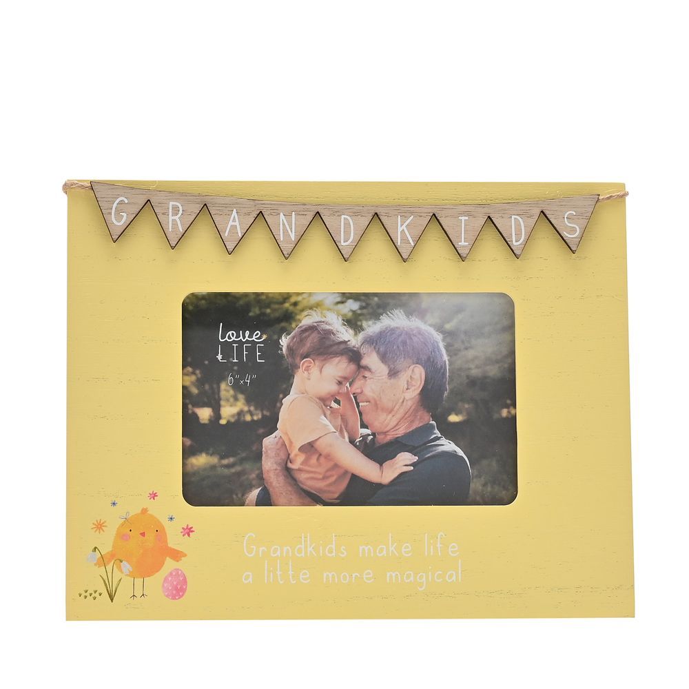 Love Life Frame With Bunting - Grandkids