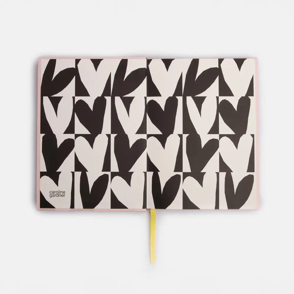 A5 Notebook - Debossed Flowers Pink Slim Casebound Notebook