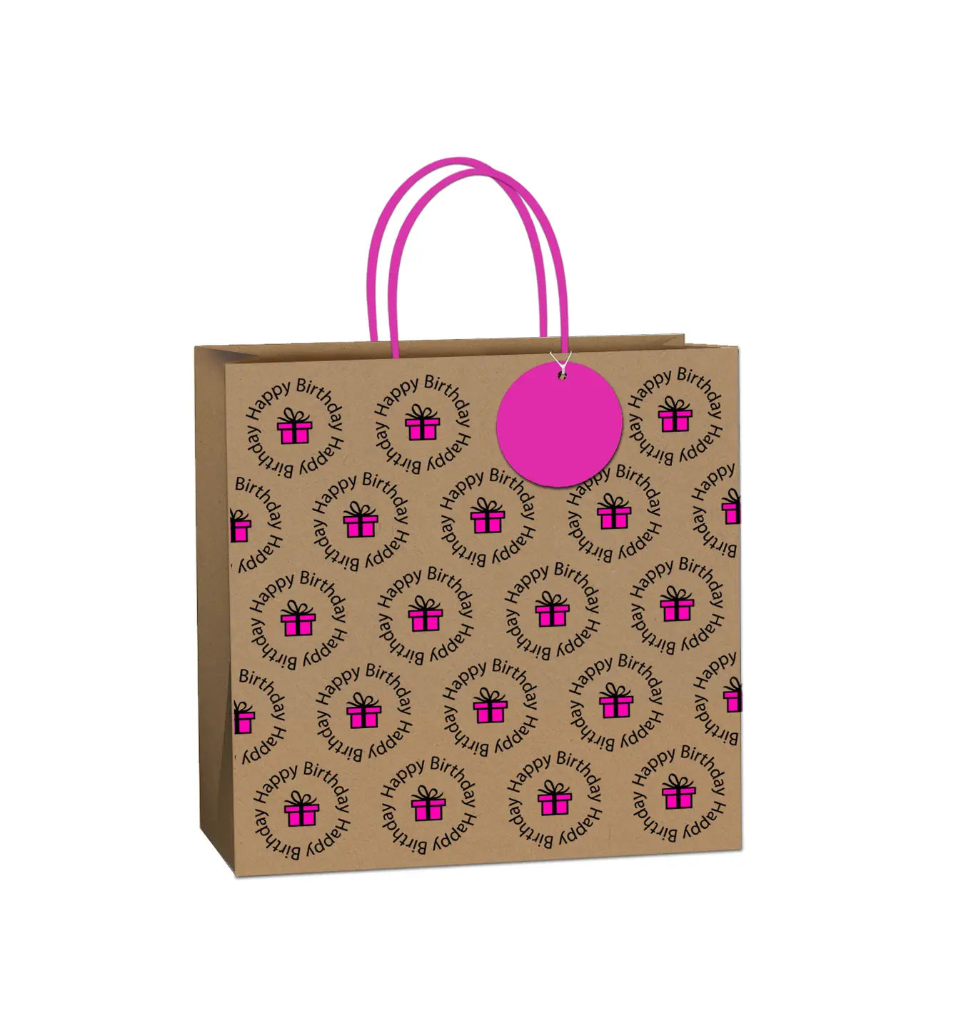 Eco Friendly Gift Bag - Large - Pink Present