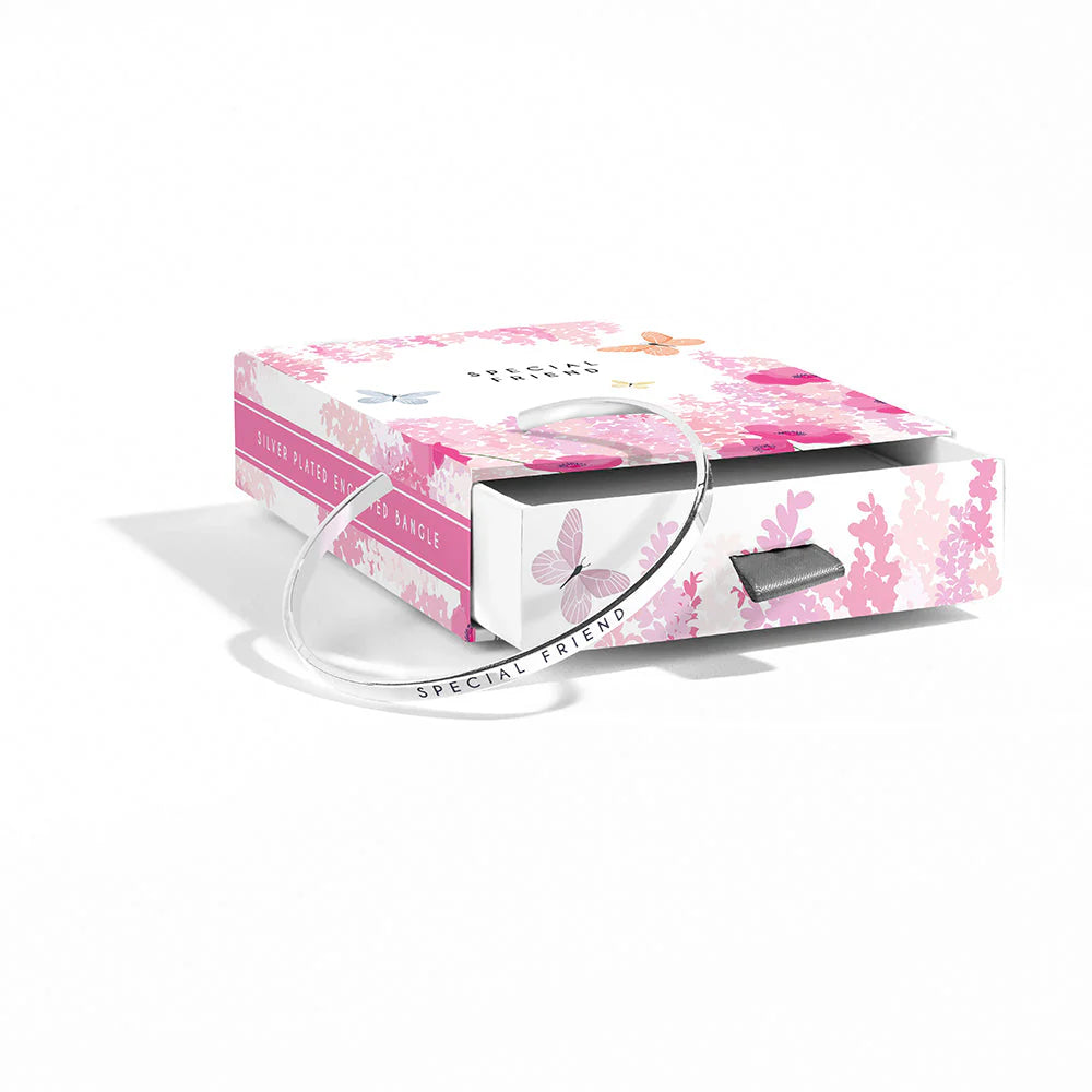 Belly Button Designs Silver Bangle - Special Friend