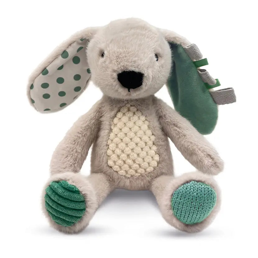 Sensory Snuggables Small Plush Bunny - Tan and Blue