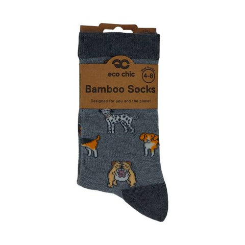 Bamboo Socks - Grey Dogs
