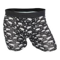 Bamboo Underpants  - Black Land Rover - Large