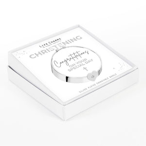 Christening bangle with heart