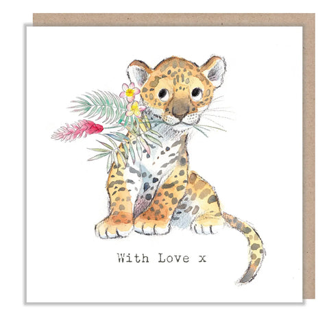 Greeting Card - with Love - Leopard