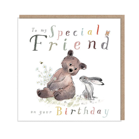 Cute Card - To My Special Friend - Bear and Hare