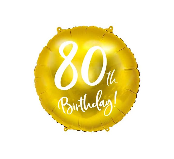 18” Balloon - PartyDeco - 80th Birthday