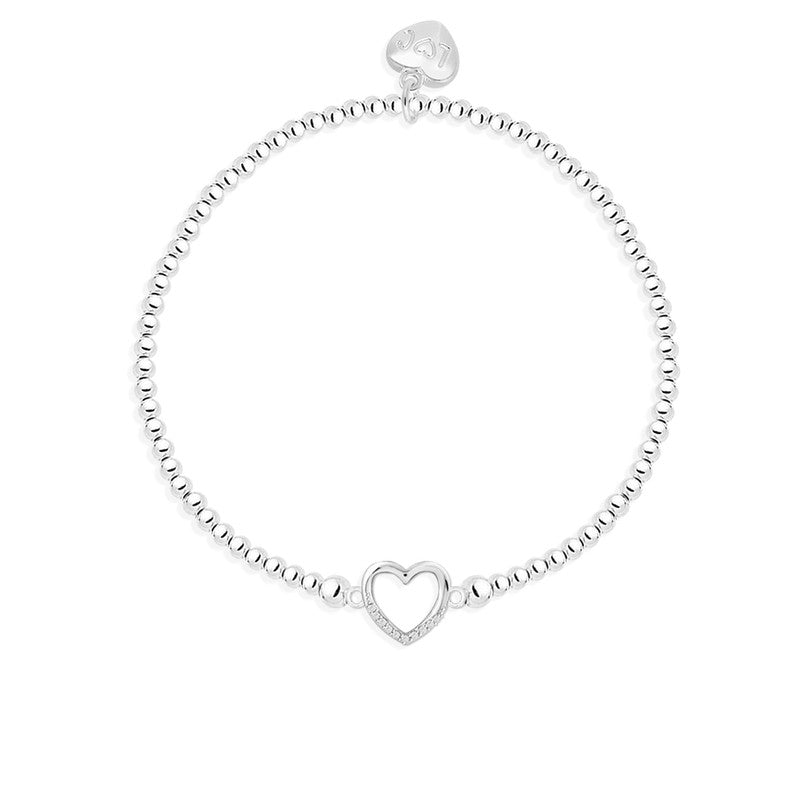 Open Crystal Heart Bracelet
