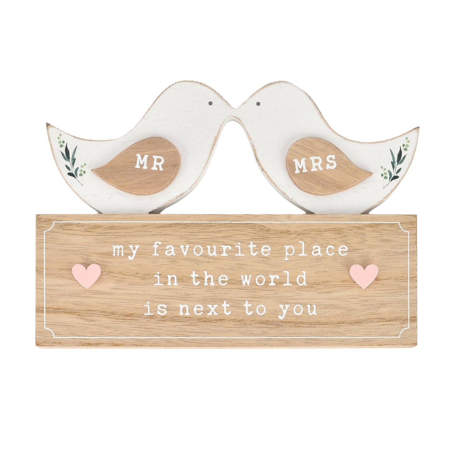 Love Story - Love Birds Plaque