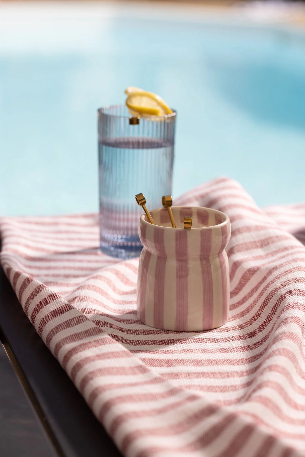 Pink Stripe Candle