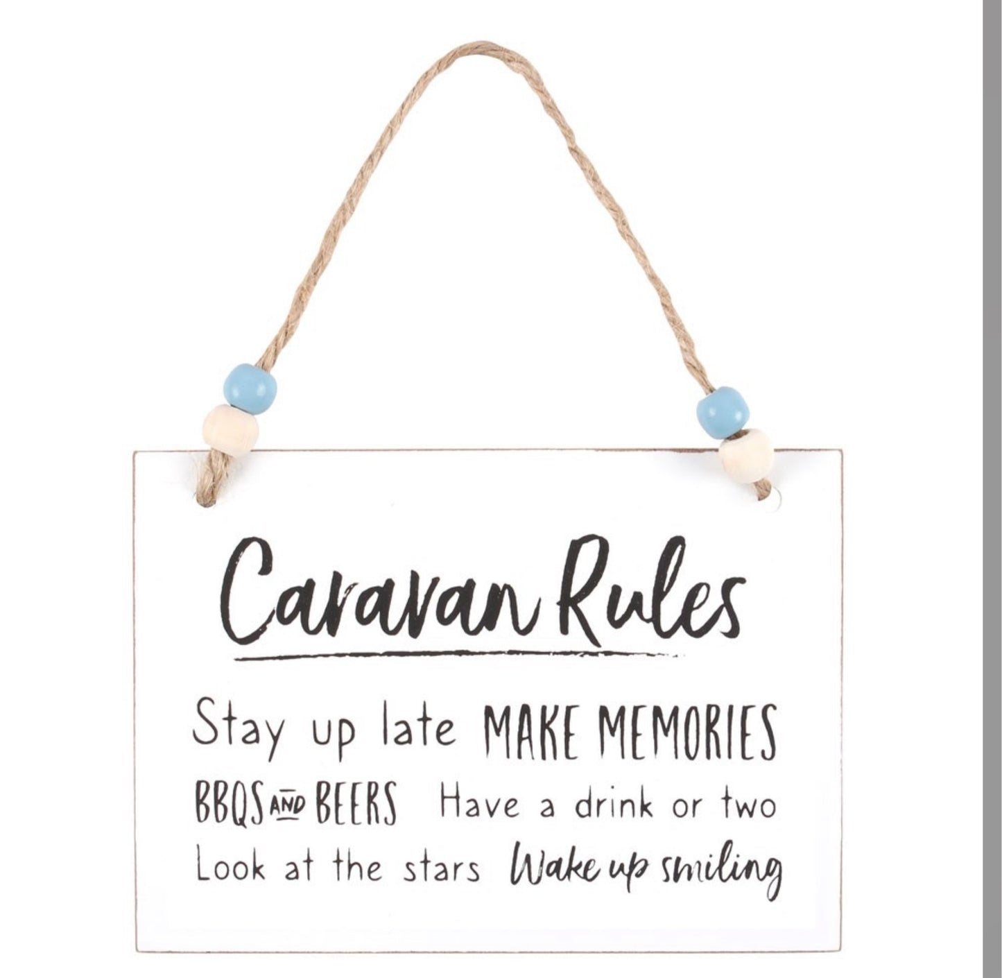 Caravan Rules Hanging Sign