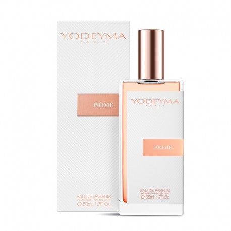 A Yodeyma parfum 50ml in packaging with names prime indicated on bottle. a modern floral-chypre that opens with a bright burst of bergamot and a whisper of pear, leading to a luminous heart of rose accord and delicate jasmine. It rests on a clean, glowing base of white musk, vanilla, patchouli, and cedar—airy, empowered, and effortlessly radiant. Smells like: & Idole by Lacôme.