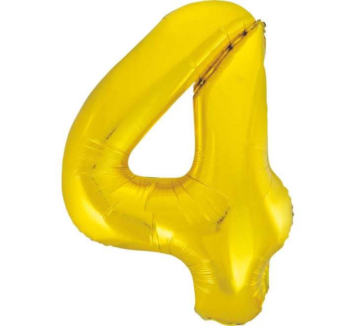 Number Balloon Gold - 4