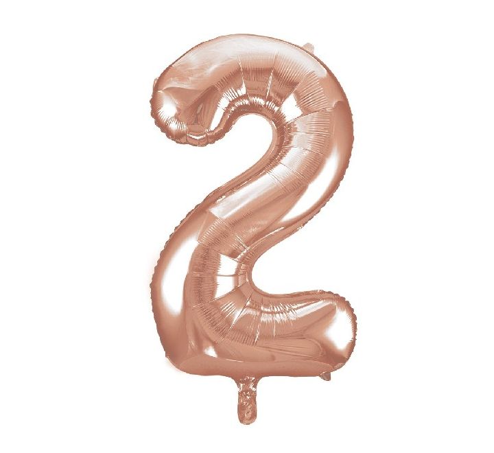 Number Balloon Rose Gold - 2