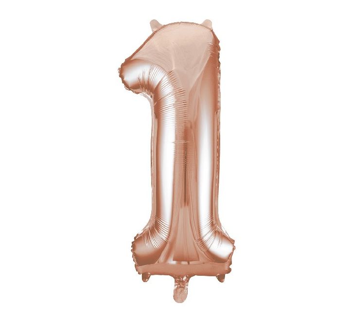 Number Balloon Rose Gold - 1