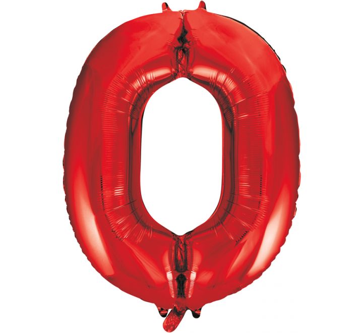 Number Balloon Red - 0