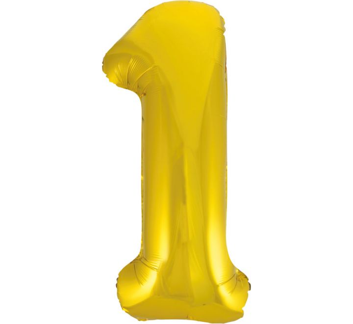 Number Balloon Gold - 1
