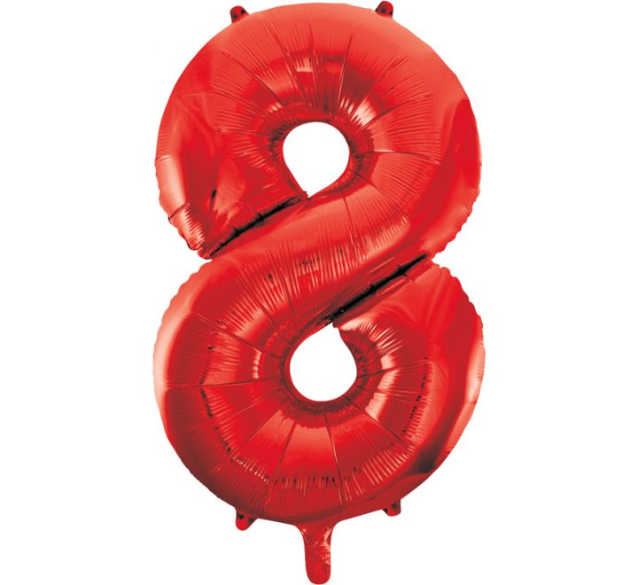 Number Balloon Red - 8
