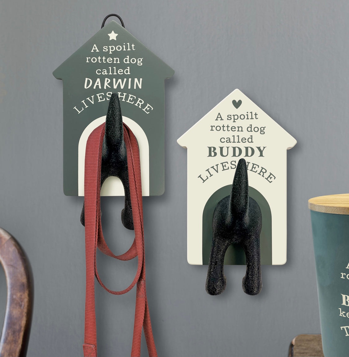 Dog Lead Hook Grey - Lexi