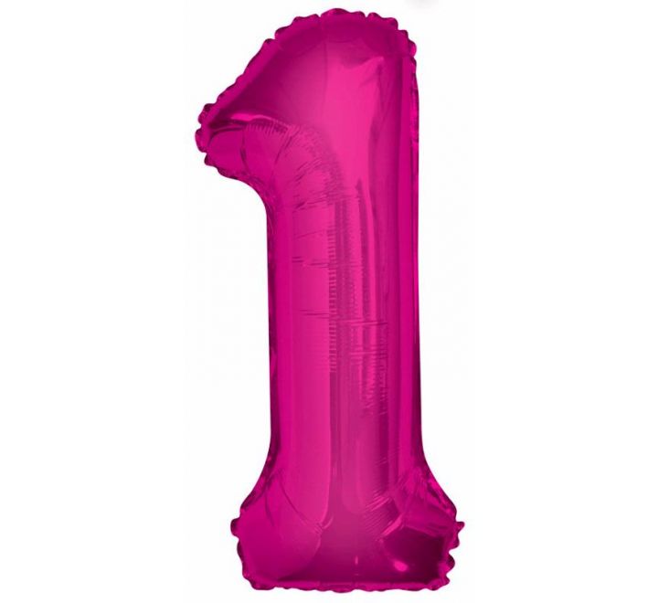 Number Balloon Pink - 1