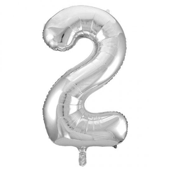 Number Balloon Silver - 2