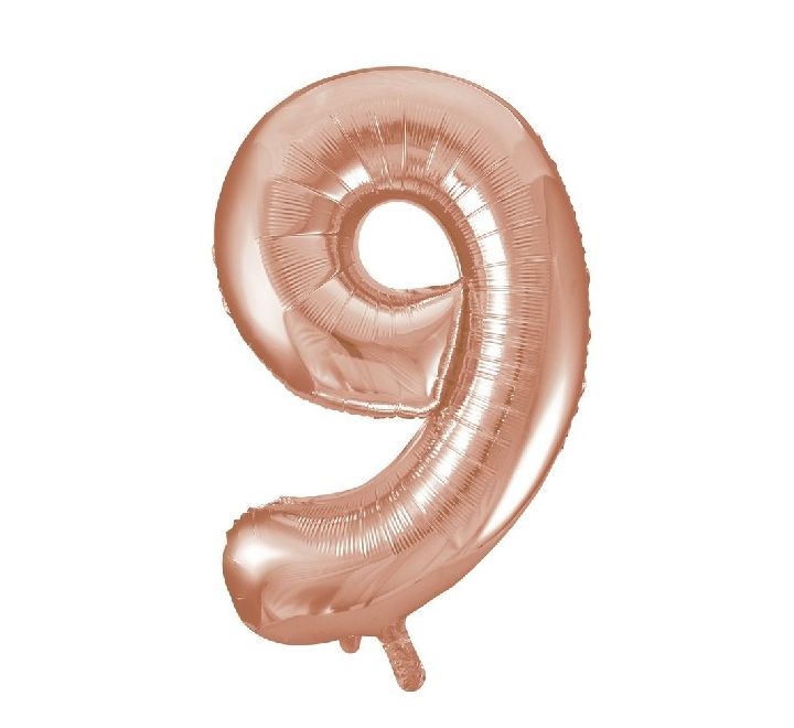 Number Balloon Rose Gold - 9