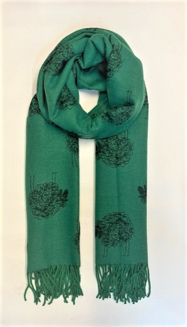 Scarves - Reversible Sheep Green