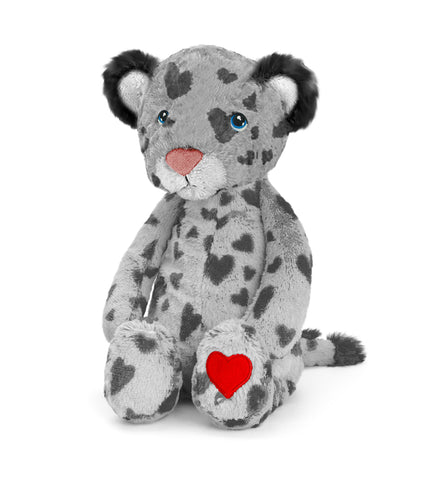 Keeleco - 20cm Valentines Wild With Heart - Snow Leopard