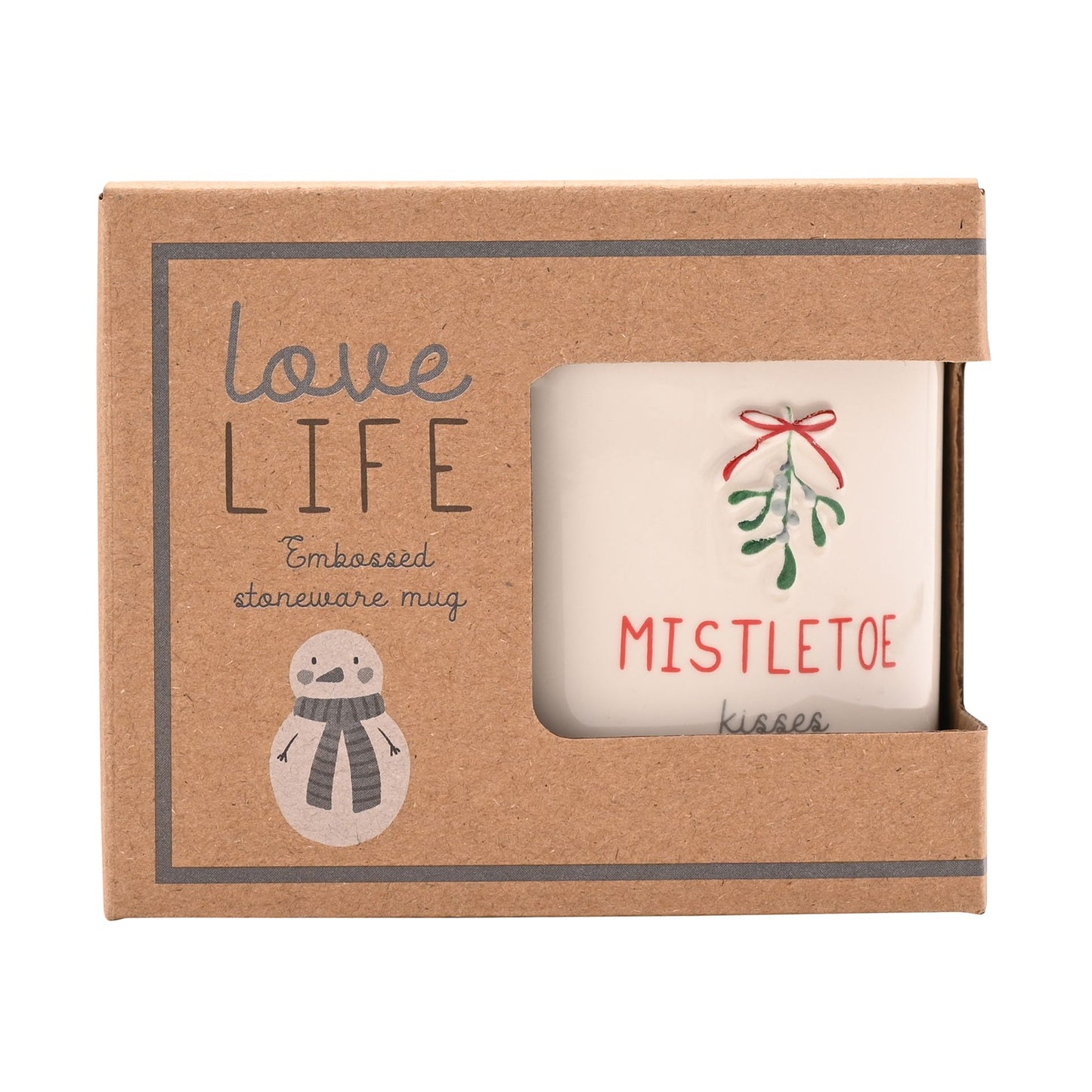 Christmas Embossed Mug - Mistletoe