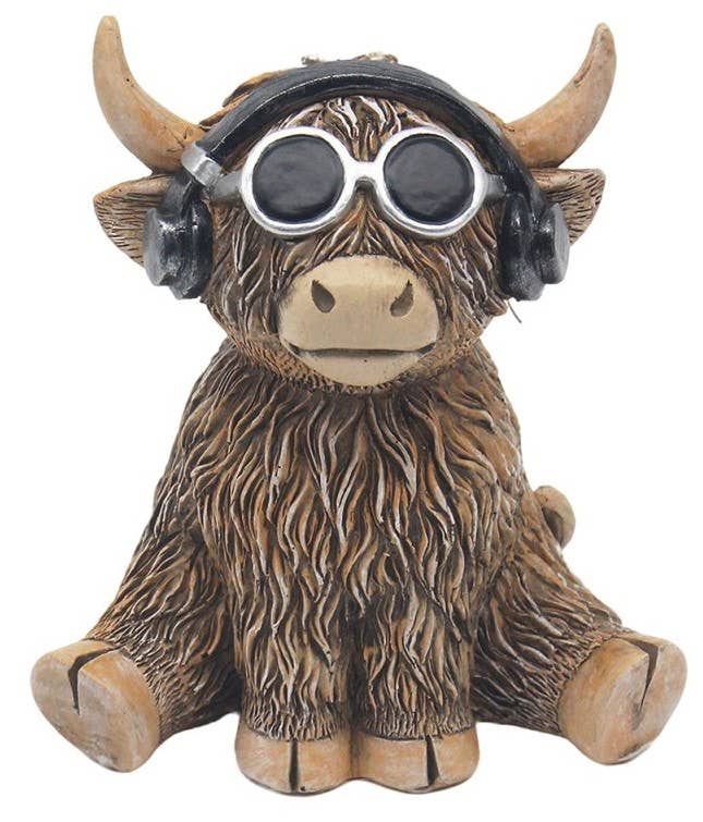 Highland Cow DJ Moo-Sic
