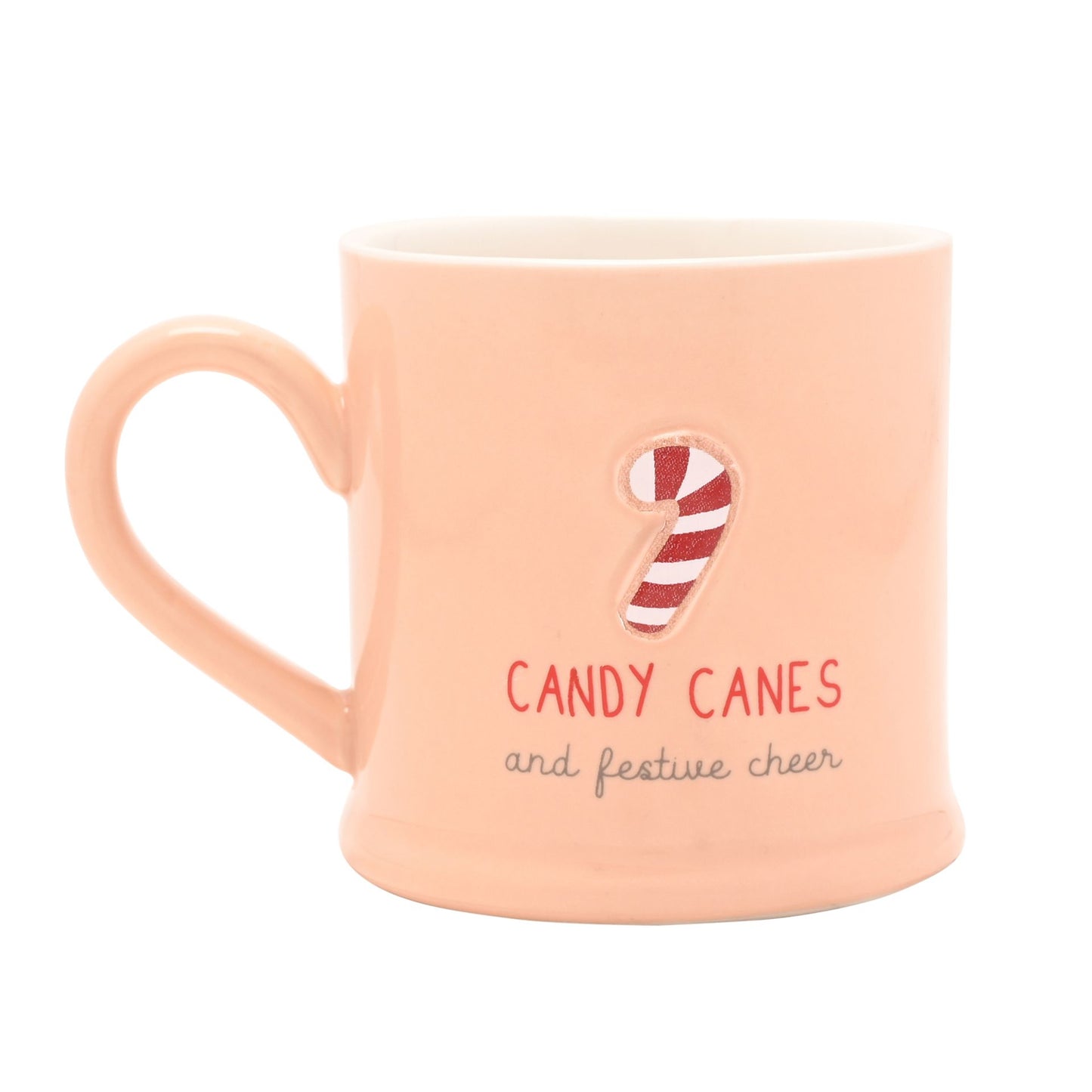 Christmas Embossed Mug - Candy Cane
