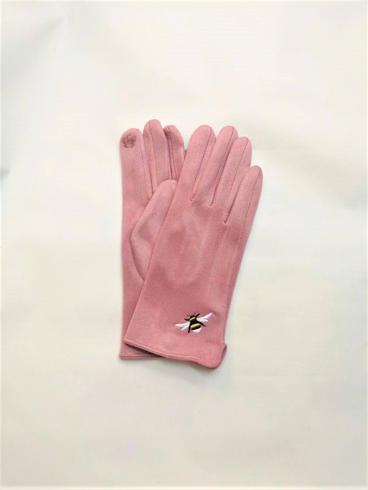 Gloves - Bees - Pink