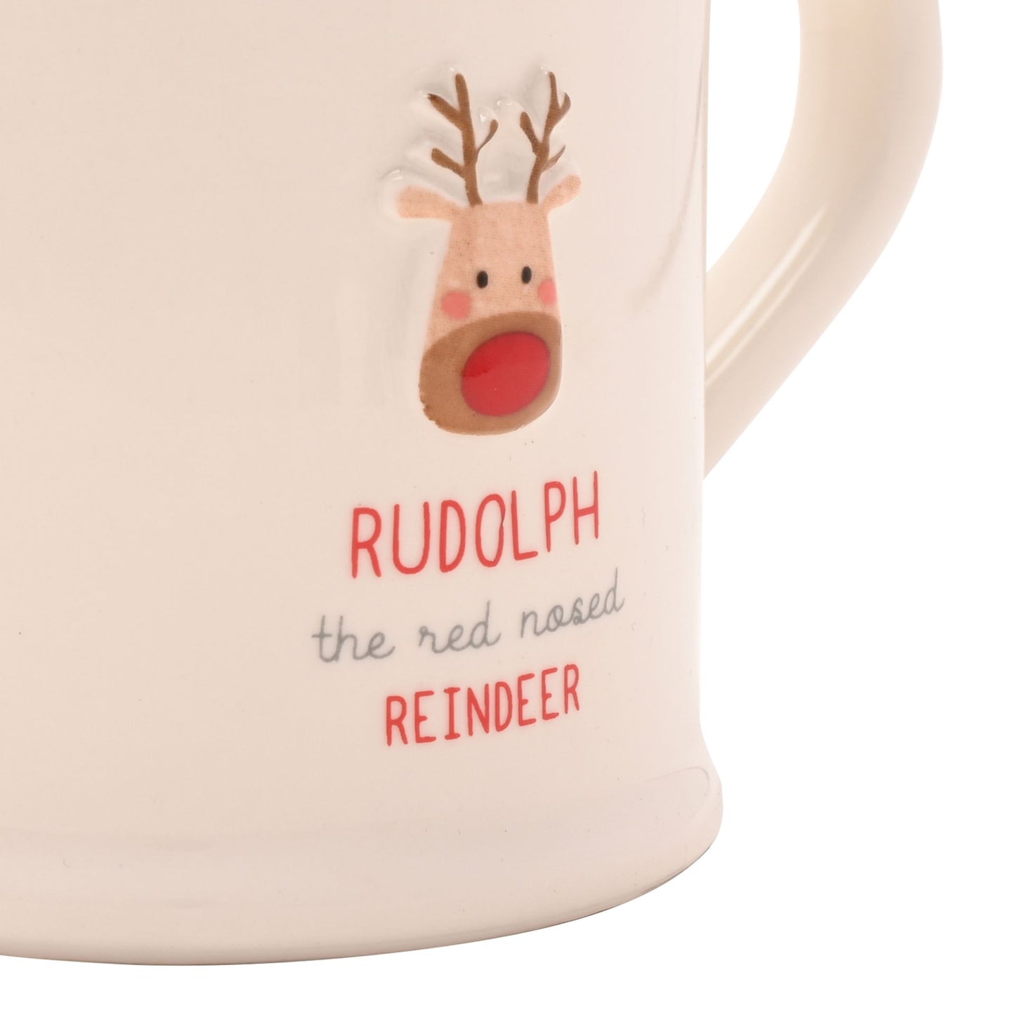 Christmas Embossed Mug - Reindeer