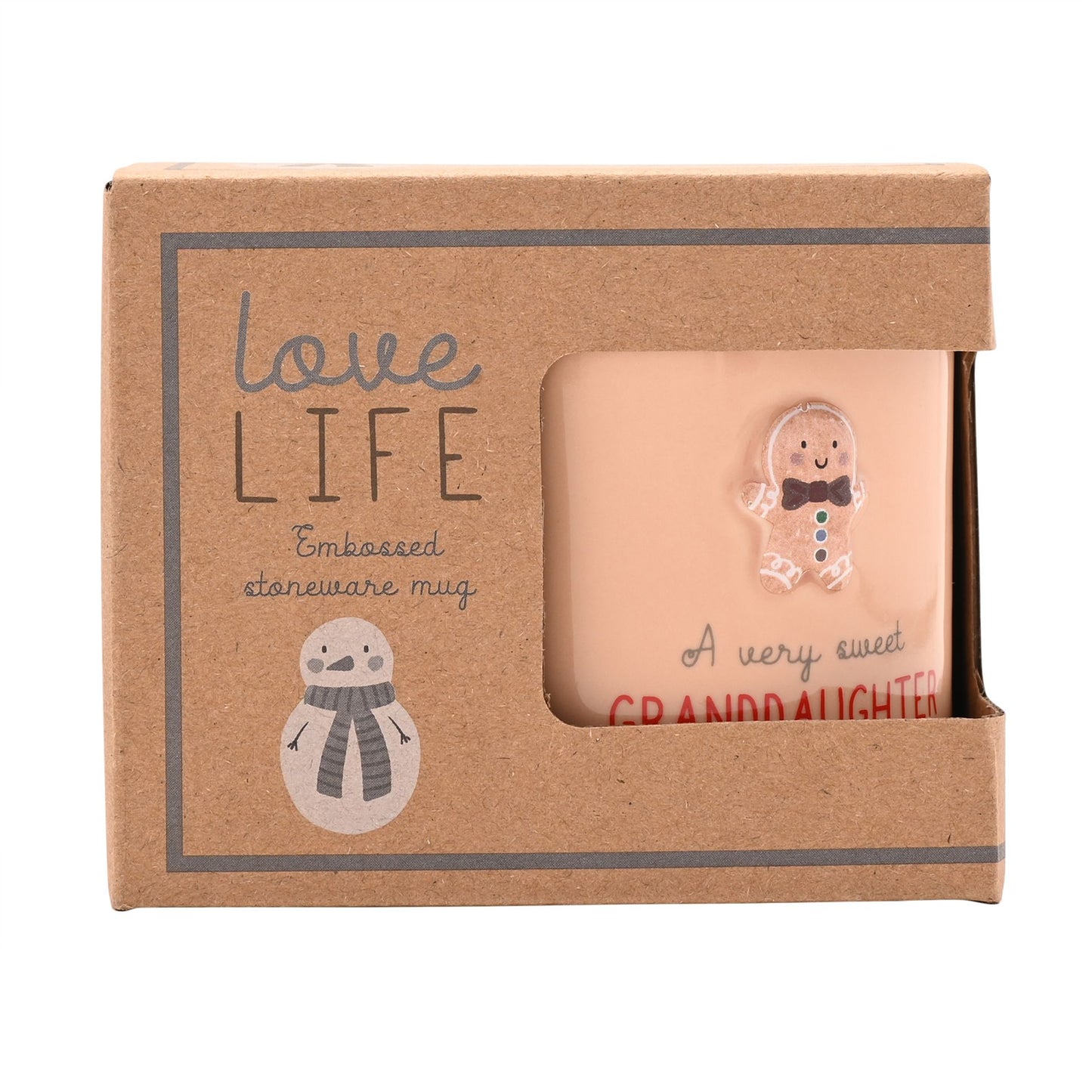 Christmas Embossed Mug - Granddaughter