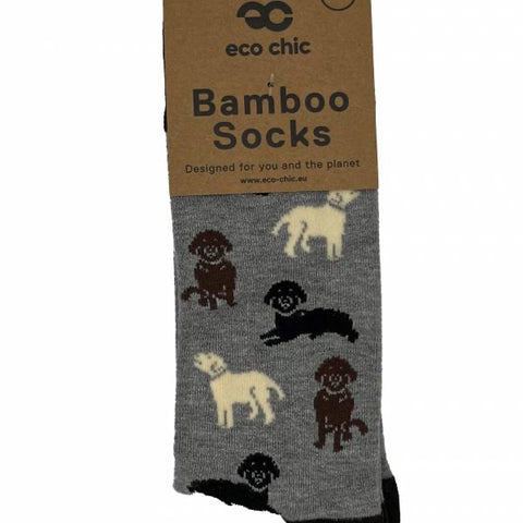 Bamboo Socks - Grey Labrador