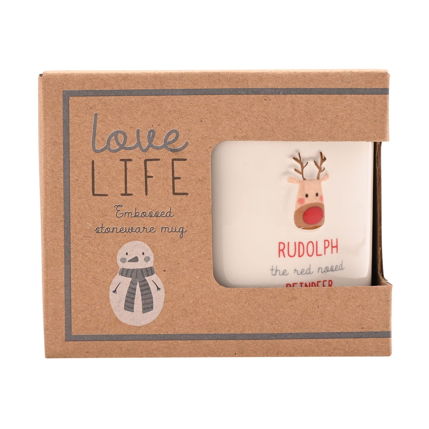 Christmas Embossed Mug - Reindeer