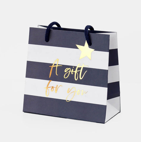 Belly Button Designs - Blue Stripe Small Gift Bag