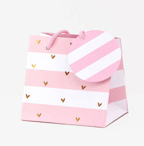 Belly Button Designs - Pink Stripe Mug Bag