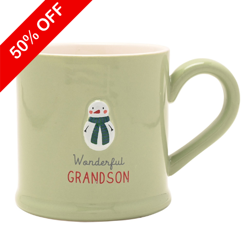 Christmas Embossed Mug - Grandson