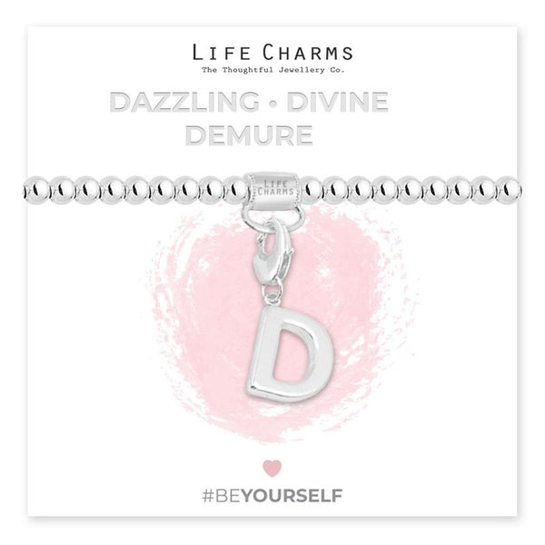 Initial Charm Bracelet - D