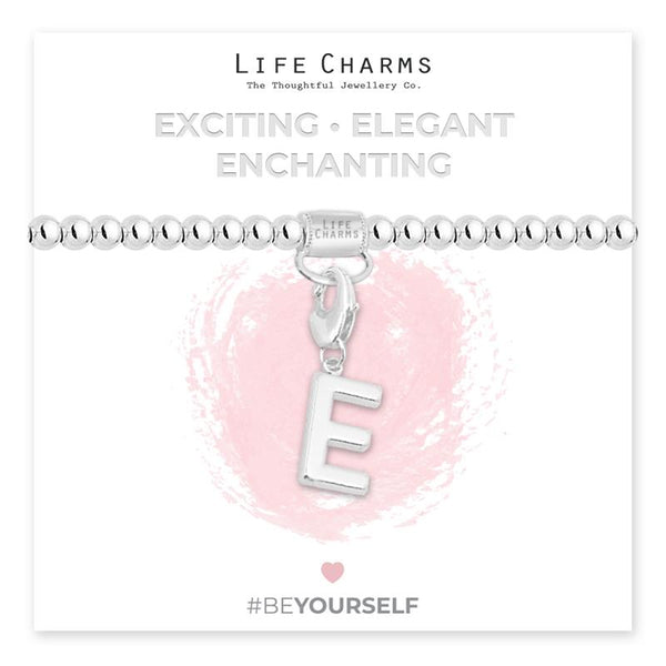 Initial Charm Bracelet - E