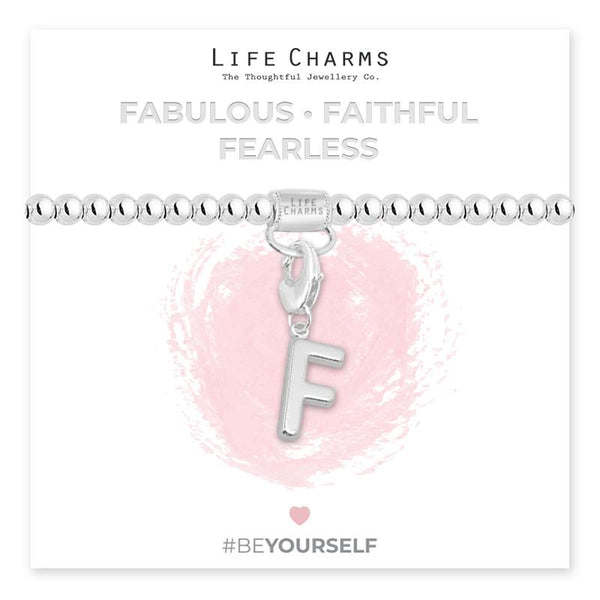 Initial Charm Bracelet - F