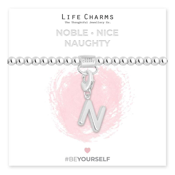 Initial Charm Bracelet - N