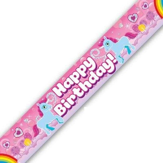 Oaktree - 9ft Unicorn Birthday Banner