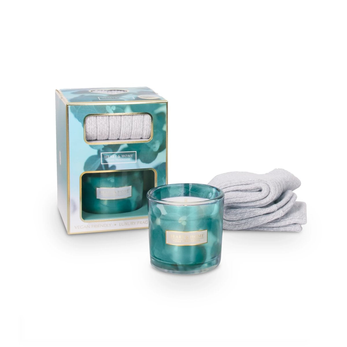 Heart & Home - Tranquility- Candle And Sock Gift Set